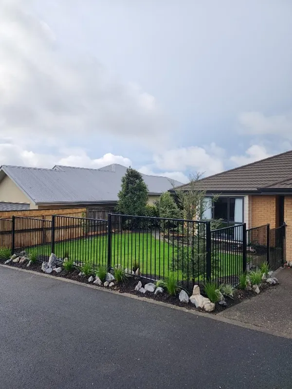 Guardian aluminium boundary fencing in black finish