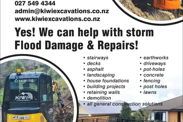 Flood Cleanup & Recovery - Emergency flood damage recovery including slip cleanup, debris removal, and complete site restoration.