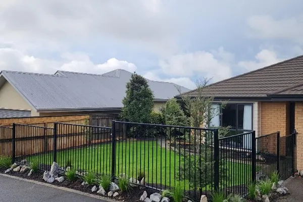 Guardian aluminium boundary fencing in black finish