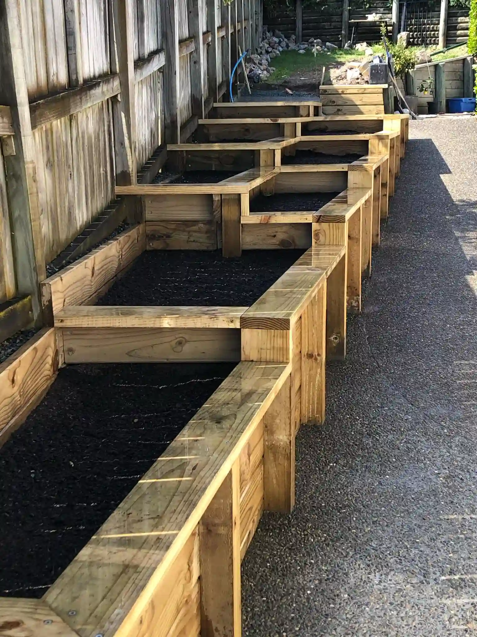 Pathway and garden beds